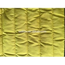 polyester stripe embroidered thermal padded fabric with quilting for down coats/jacket